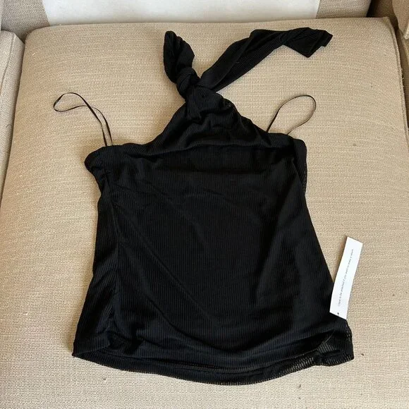 NWT Reformation Sophie Knit Top Sz4 Black - Picture 5 of 9